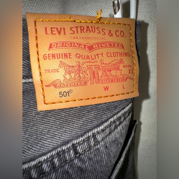 Levi’s 501 Jeans Button Fly Black Size 24 - Picture 5 of 7